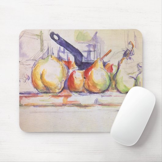 Tapis De Souris Still Life with Saucepan par Paul Cezanne (Avec souris)