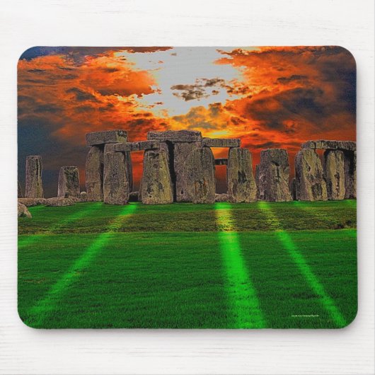 Tapis De Souris Stonehenge Standing Stones au coucher du soleil (Devant)