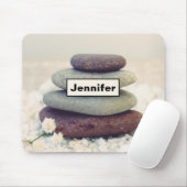 Tapis De Souris Stones empilées Méditative Cairn (Avec souris)