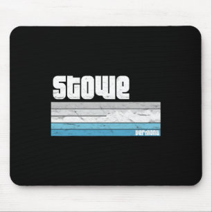 Tapis De Souris Stowe Vermont Vt Rétro Vacances Ski Snowboardin