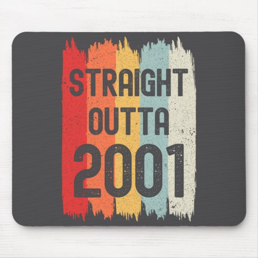 Tapis De Souris Straight Outta 2001 Funny Retro Birthday Awesome S (Devant)