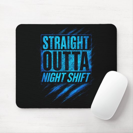 Tapis De Souris Straight Outta Night Shift - Funny Owl Workers (Avec souris)