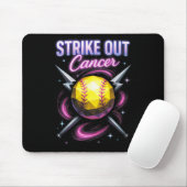 Tapis De Souris Strike Out Cancer - Breast Cancer Softll Support (Avec souris)