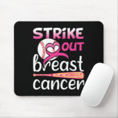Tapis De Souris Striout Breast Cancer Awareness Baseball Softba (Avec souris)