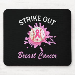 Tapis De Souris Striout Breast Cancer Sensibilisation Baseball Ros