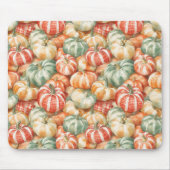 Tapis De Souris Striped Red White Green Pumpkins (Devant)