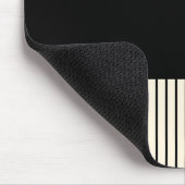 Tapis De Souris Stripes couleur - Vert, Crème et Noir (Coin)