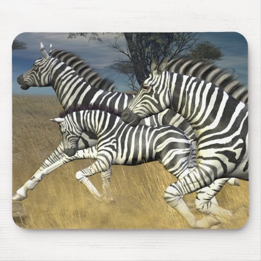Tapis De Souris Stripes de course - Zebra Mouse Pad (Devant)