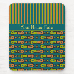 Tapis De Souris Stripes, Motif tribal, Turquoise : Mousepad