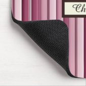Tapis De Souris Stripes verticales contemporaines de couleur rose (Coin)