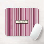 Tapis De Souris Stripes verticales contemporaines de couleur rose (Avec souris)