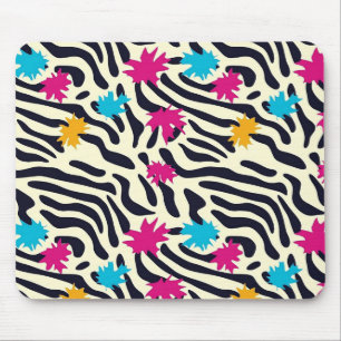 Tapis De Souris Stripes zébrées Abstraites avec pellicule de peint