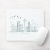Tapis De Souris Stroke Skyline de Seattle (Avec souris)