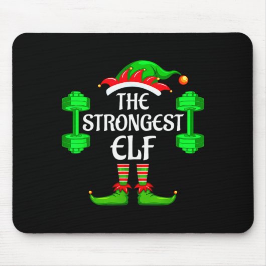 Tapis De Souris Strongest Elf Matching Family Group Christmas Part (Devant)