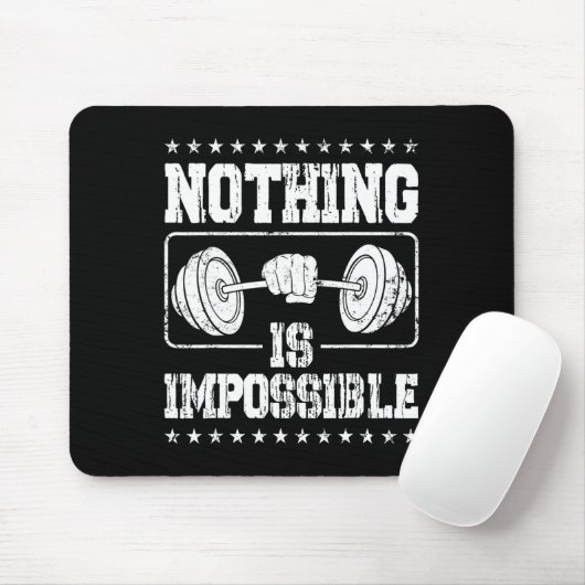 Tapis De Souris Strongman Rien N'Est Impossible Accès Bodybuilder (Avec souris)