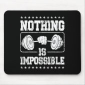 Tapis De Souris Strongman Rien N'Est Impossible Accès Bodybuilder (Devant)