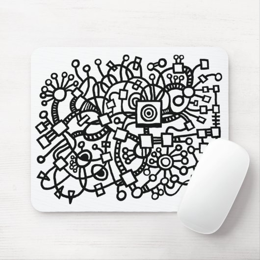 Tapis De Souris Structure Abstraite (Avec souris)