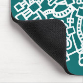 Tapis De Souris Structure Abstraite - Blanc sur Vert mousse (Coin)