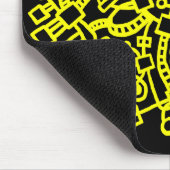 Tapis De Souris Structure Abstraite - Jaune sur noir (Coin)