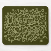 Tapis De Souris Structure Abstraite - Khaki sur Murky Green (Devant)