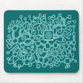 Tapis De Souris Structure Abstraite - Nuances de vert (Devant)