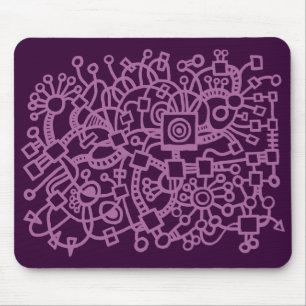 Tapis De Souris Structure Abstraite - Plum de poussière sur Plum f