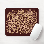 Tapis De Souris Structure Abstraite - Sable sur Dk Brown (Avec souris)