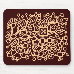 Tapis De Souris Structure Abstraite - Sable sur Dk Brown