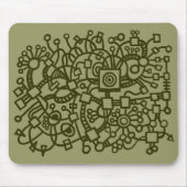 Tapis De Souris Structure Abstraite - Vert pâle sur Khaki (Devant)