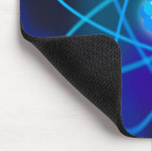 Tapis De Souris Structure atomique bleue (Coin)