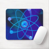 Tapis De Souris Structure atomique bleue (Avec souris)