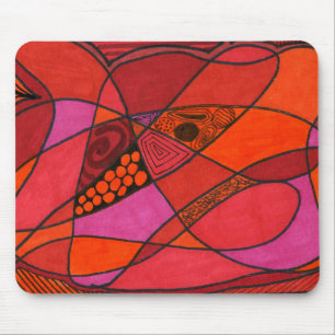 Tapis De Souris "Study in Reds" Résumé Design Mousepad