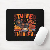 Tapis De Souris Stuffed And Thankful Dachshund Funny Thanksgiving (Avec souris)