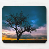 Tapis De Souris Stunning scenery - tree silhouette, sunset, moody (Devant)