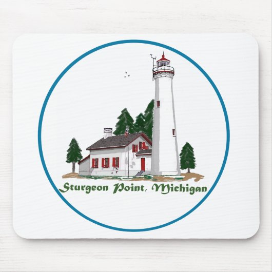 Tapis De Souris Sturgeon Point Michigan (Devant)