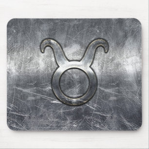 Tapis De Souris Style affligé par grunge d'argent de signe de