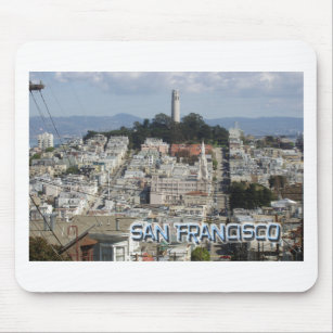 Tapis De Souris Style carte postale San Francisco