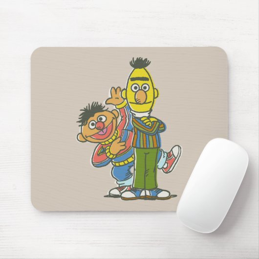 Tapis De Souris Style classique Bert et Ernie (Avec souris)