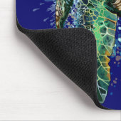 Tapis De Souris Style d'aquarelle sous-marine de tortue marine (Coin)