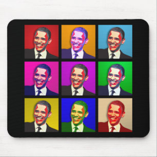Tapis De Souris Style d'art de bruit d'Obama