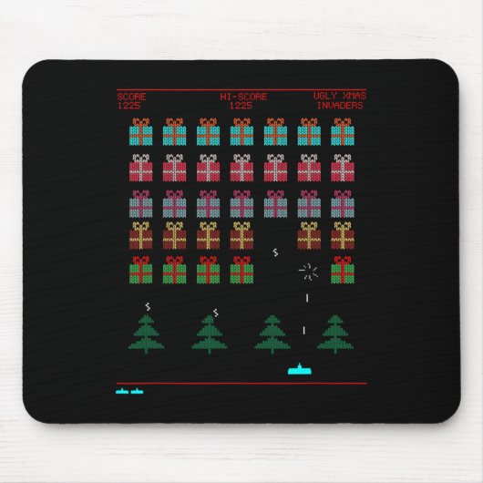 Tapis De Souris Style de Noël Retro jeu vidéo (Devant)