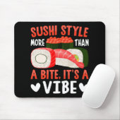 Tapis De Souris Style de sushi plus qu'une bouchée (Avec souris)