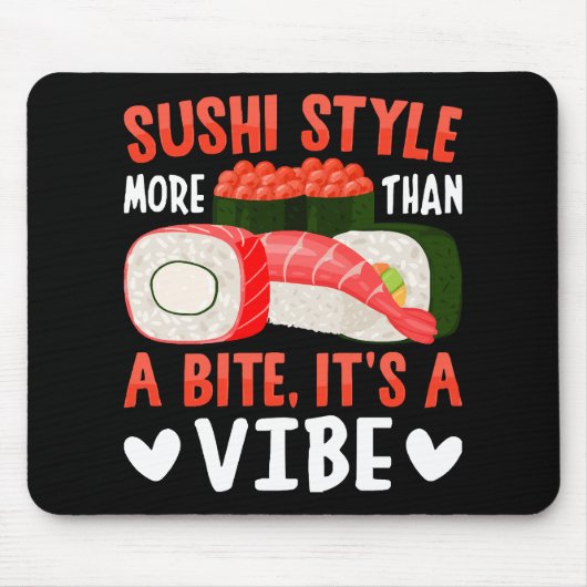 Tapis De Souris Style de sushi plus qu'une bouchée (Devant)
