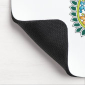 Tapis De Souris Style Décoratif, Vert Bleu Foncé, Bataille (Coin)