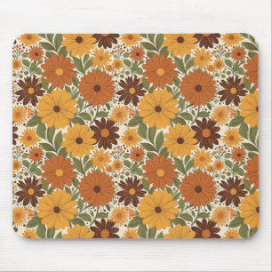 Tapis De Souris style floral vintage des années 70