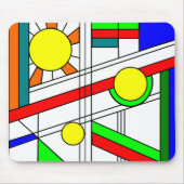 Tapis De Souris Style moderne en verre de trait (Devant)