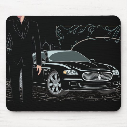 Tapis De Souris Style Mousepad noir lisse (Devant)