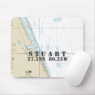Tapis De Souris Style Nautique authentique FL Latitude Longitude