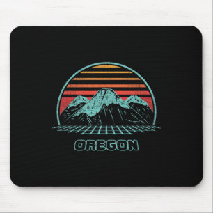 Tapis De Souris Style Oregon Retro Mountain Randonnées 80s