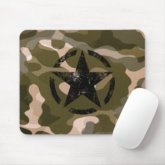 Tapis De Souris Style Star sur Burlap (Avec souris)